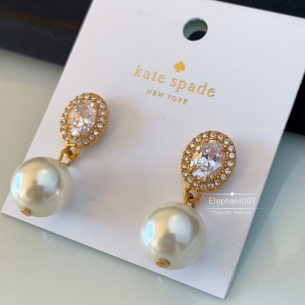 Kate Spade earrings pearl crystal earrings